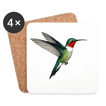 Hummingbird - Coasters (set of 4) - white - Front