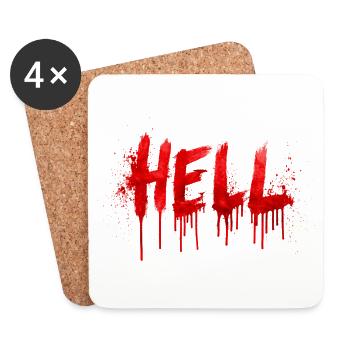 Hell - Untersetzer (4er-Set) - Weiß - Vorne