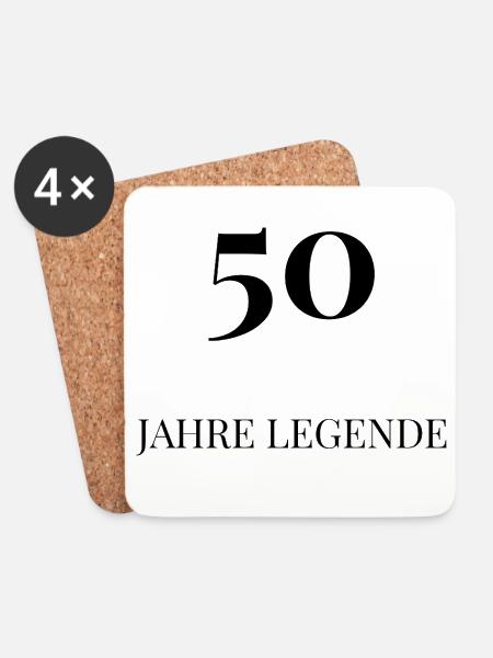 50 Jahre Legende - Untersetzer (4er-Set) - Weiß