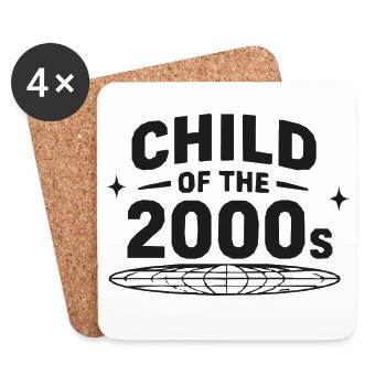 L’enfant des années 2000 - Dessous de verre (lot de 4) - blanc - Devant