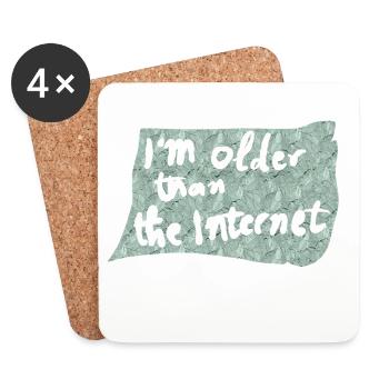 Older than the Internet - Coasters (set of 4) - white - Front