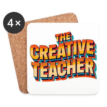 Kreative Lehrerin Teacher Bunt Geschenk - Untersetzer (4er-Set) - Weiß - Vorne