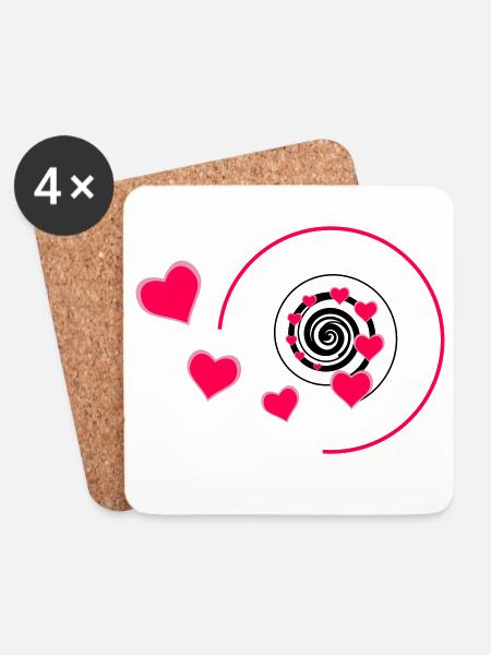 Love - Coasters (set of 4) - white
