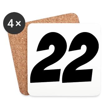 22- - Dessous de verre (lot de 4) - blanc - Devant