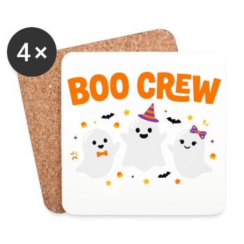 Boo Crew Halloween Drei Geister - Untersetzer (4er-Set) - Weiß - Vorne