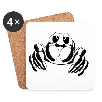 Retro tattoo style Spinne - Untersetzer (4er-Set) - Weiß - Vorne