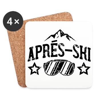 Apres Ski - Untersetzer (4er-Set) - Weiß - Vorne