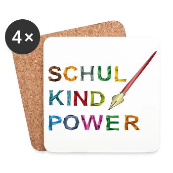 Schoolchild Power - Coasters (set of 4) - white - Front