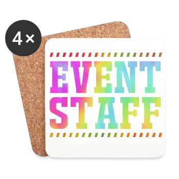 Event Planer Mitarbeiter - Untersetzer (4er-Set) - Weiß - Vorne