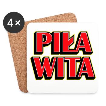 Saw begrüßt 3D-Textlogo - Untersetzer (4er-Set) - Weiß - Vorne