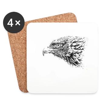 Eagle - Coasters (set of 4) - white - Front