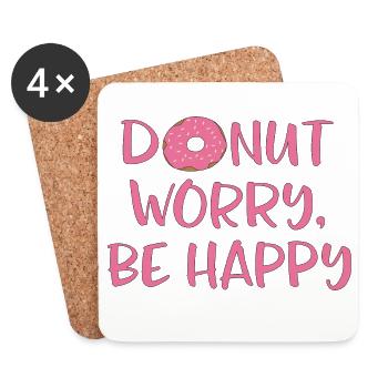 Donut worry - Untersetzer (4er-Set) - Weiß - Vorne
