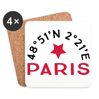 Paris - Untersetzer (4er-Set) - Weiß - Vorne