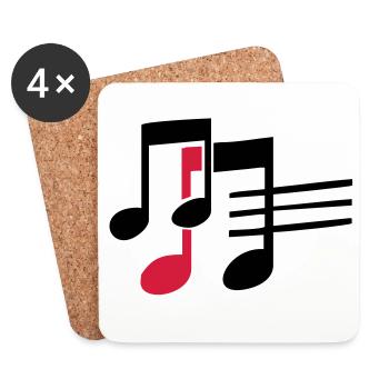 music - Coasters (set of 4) - white - Front