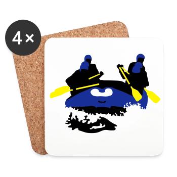 rafting - Coasters (set of 4) - white - Front