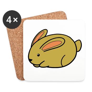Hare - Coasters (set of 4) - white - Front
