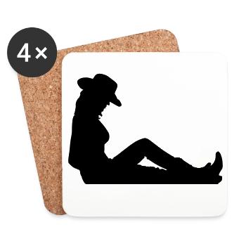 usa girl - Coasters (set of 4) - white - Front
