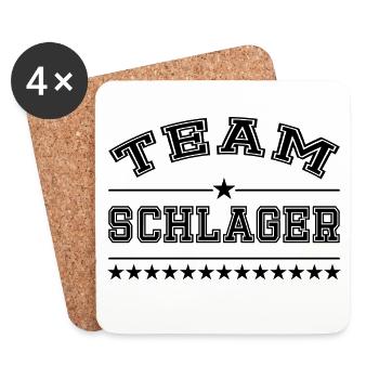 Team Schlager  - Untersetzer (4er-Set) - Weiß - Vorne