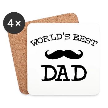 World's Best Dad - Coasters (set of 4) - white - Front