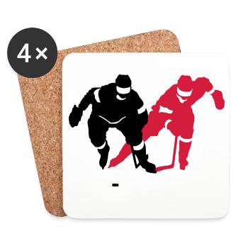 Hockey - Dessous de verre (lot de 4) - blanc - Devant