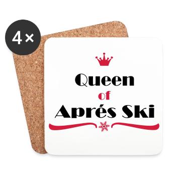 queen of apres ski - Coasters (set of 4) - white - Front