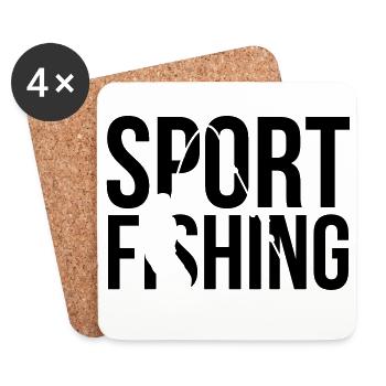 fishing pêche - Dessous de verre (lot de 4) - blanc - Devant