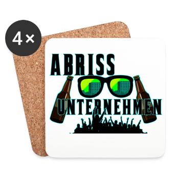 ABRISS UNTERNEHMEN - Untersetzer (4er-Set) - Weiß - Vorne