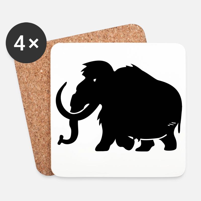 Mammut - Untersetzer (4er-Set) - Weiß