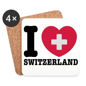 Schweiz - Untersetzer (4er-Set) - Weiß - Vorne