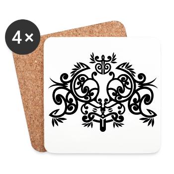 maori - Coasters (set of 4) - white - Front