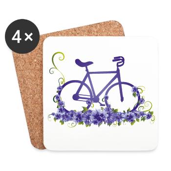 Cyclisme artistique, cyclisme artistique, vélo en salle - Dessous de verre (lot de 4) - blanc - Devant