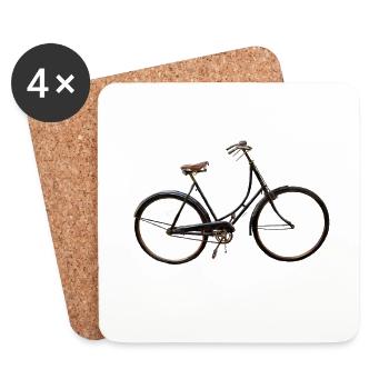 Female bike - Dessous de verre (lot de 4) - blanc - Devant