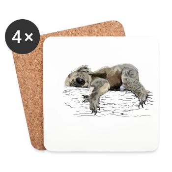 koala bear - Coasters (set of 4) - white - Front