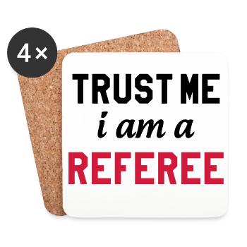 Referee - Schiedsrichter Arbitre - Sport - Match - Untersetzer (4er-Set) - Weiß - Vorne