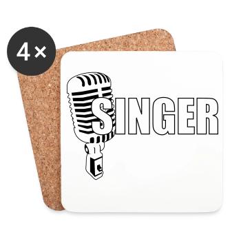 Singer - Music - Coasters (set of 4) - white - Front