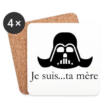 T shirt je suis ta mere humour idée cadeau - Dessous de verre (lot de 4) - blanc - Devant