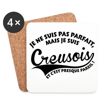 Parfait Creusois - Dessous de verre (lot de 4) - blanc - Devant