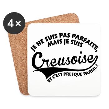 Parfaite Creusoise - Dessous de verre (lot de 4) - blanc - Devant