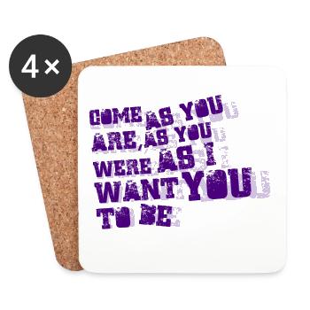 nirvana - come as you are - Coasters (set of 4) - white - Front