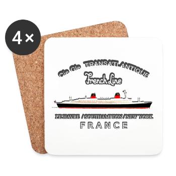 CRUISE SHIP FRANCE - Coasters (set of 4) - white - Front