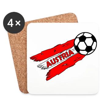 Football Fans Austria - Coasters (set of 4) - white - Front