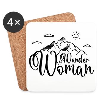 Wander Woman - Untersetzer (4er-Set) - Weiß - Vorne