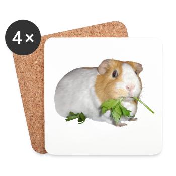 Meerschweinchen Rossi 2 - Untersetzer (4er-Set) - Weiß - Vorne