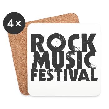Rock Music Festival - Untersetzer (4er-Set) - Weiß - Vorne