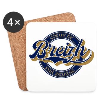 Coeur de Breizh Pur Beurre - Dessous de verre (lot de 4) - blanc - Devant