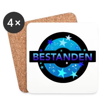 Bestanden Prüfung bestanden Abi Matura - Untersetzer (4er-Set) - Weiß - Vorne