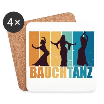 Bauchtanz Bauchtänzerin Tänzerin Geschenk - Untersetzer (4er-Set) - Weiß - Vorne