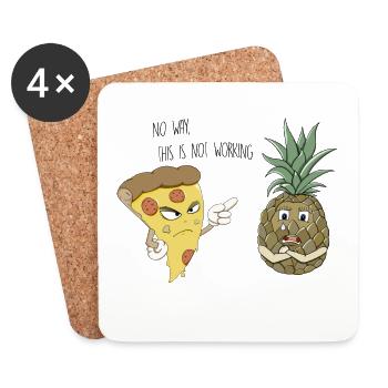 No way, this is not working - Coasters (set of 4) - white - Front
