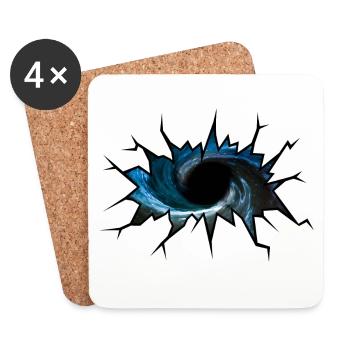 Trou noir - Dessous de verre (lot de 4) - blanc - Devant