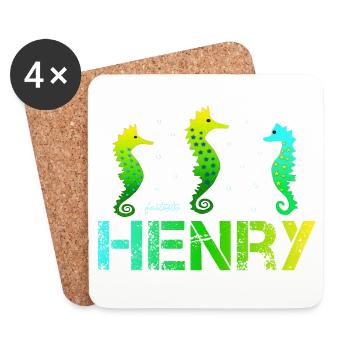 Henry Geburtstag Henry - Untersetzer (4er-Set) - Weiß - Vorne